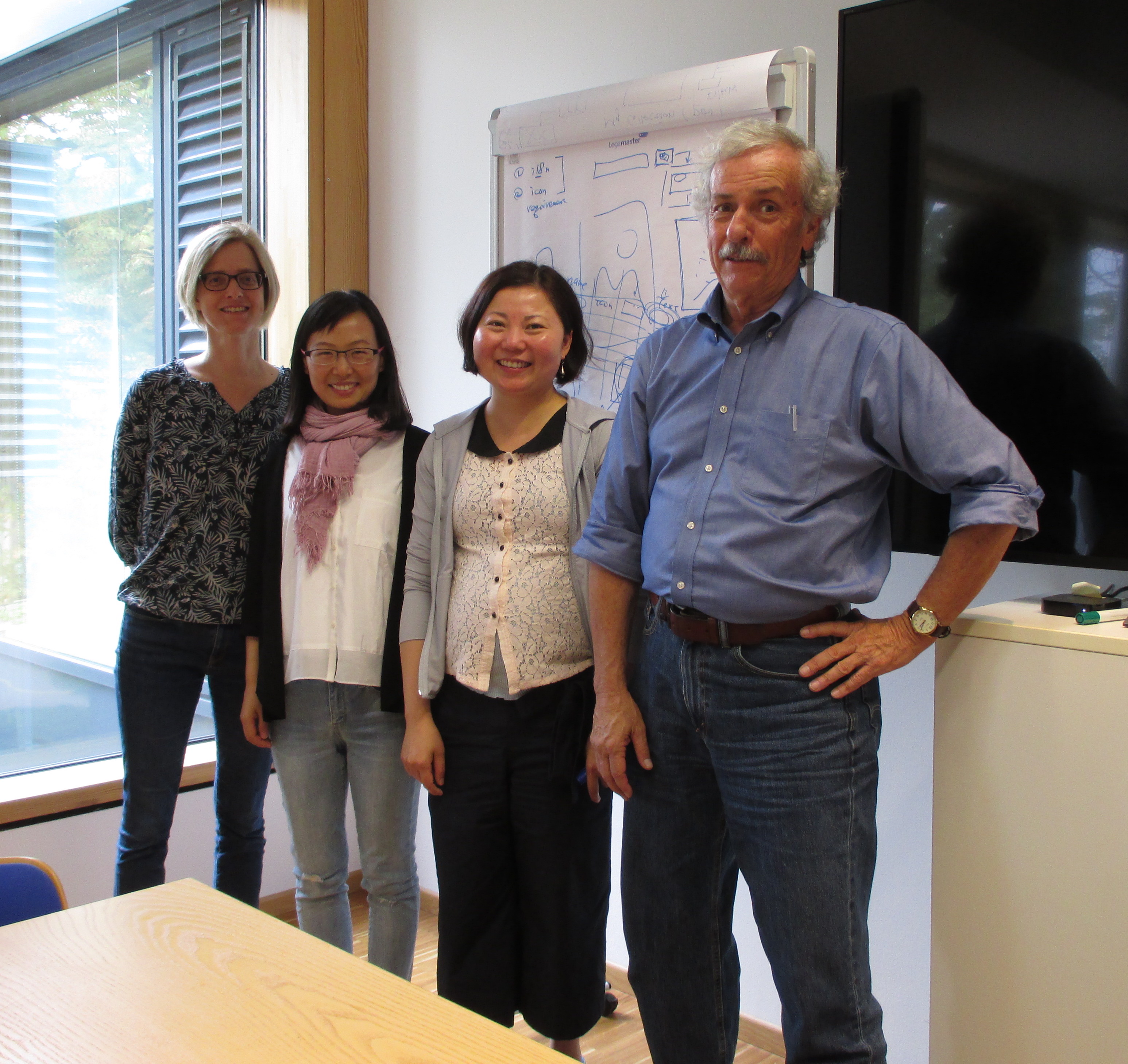 Affiliated Scholars (left to right): Gerritsen, Zhang, Wu, and Hammond