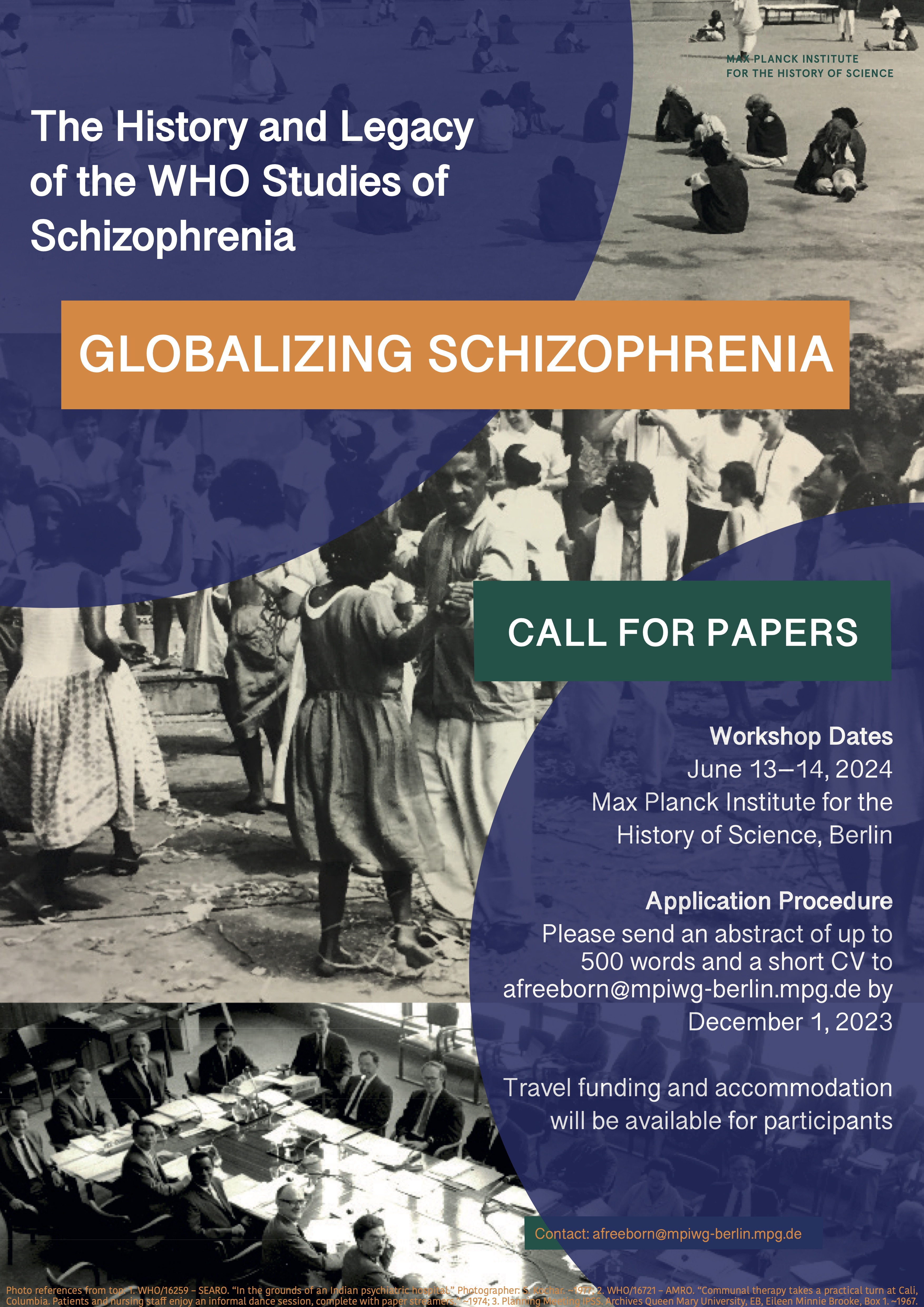 Flyer for the Globalizing Schizophrenia Workshop, contains the information already provided on the webpage