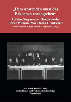 book cover: Hoffmann/ Kolboske/ Renn (ed.): "Dem Anwenden muss das Erkennen vorausgehen" (2015)