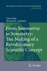 book cover: Giora Hon: From Summetria to Symmetry (2008)