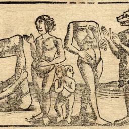 Sebastian Münster, Illustrations of Alien Human Beings in Cosmographia (1544).