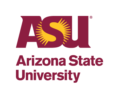 yellow and red logo of Arizona State University 