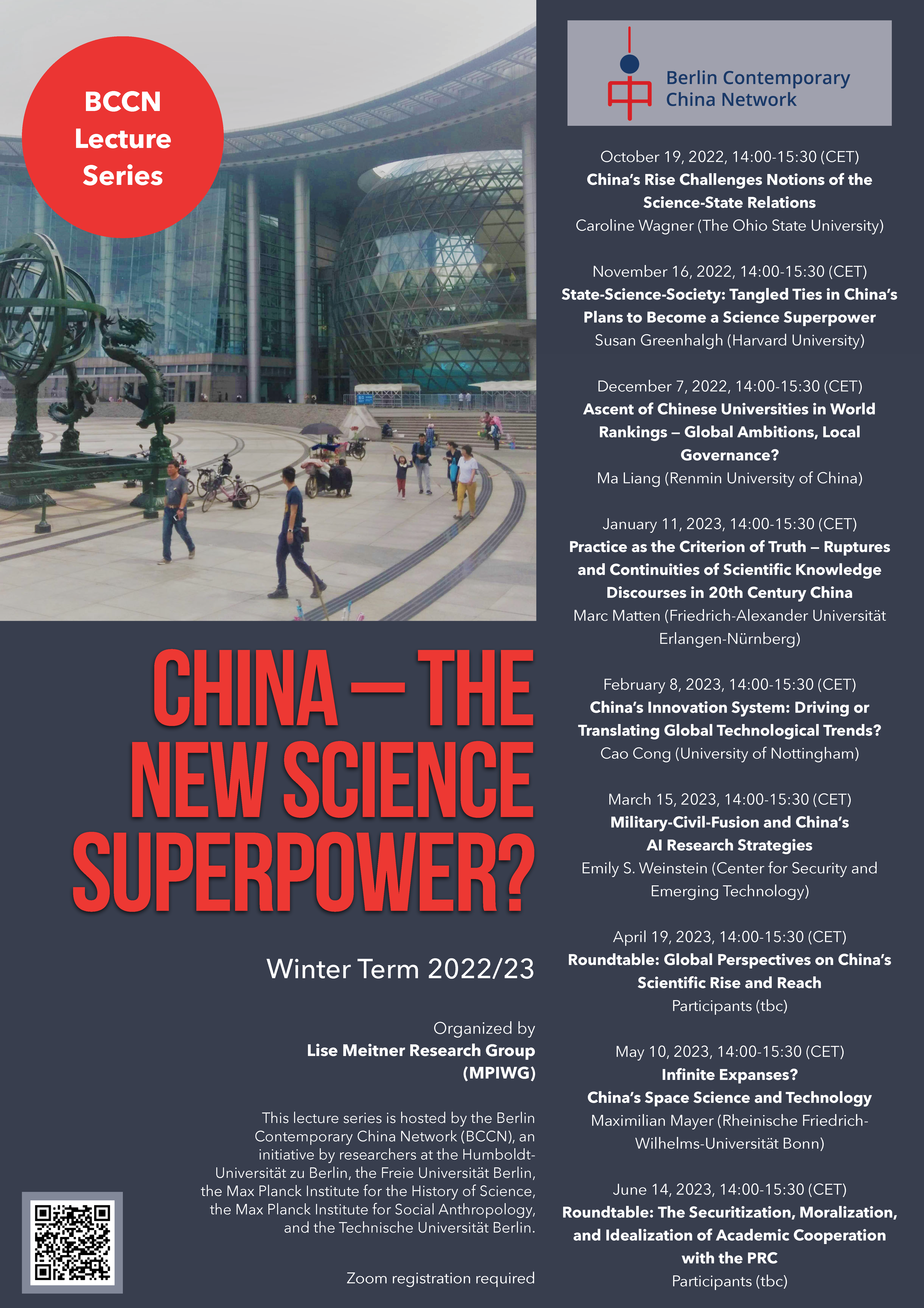 Poster for BCCN LMRG Series China Science Superpower 2022