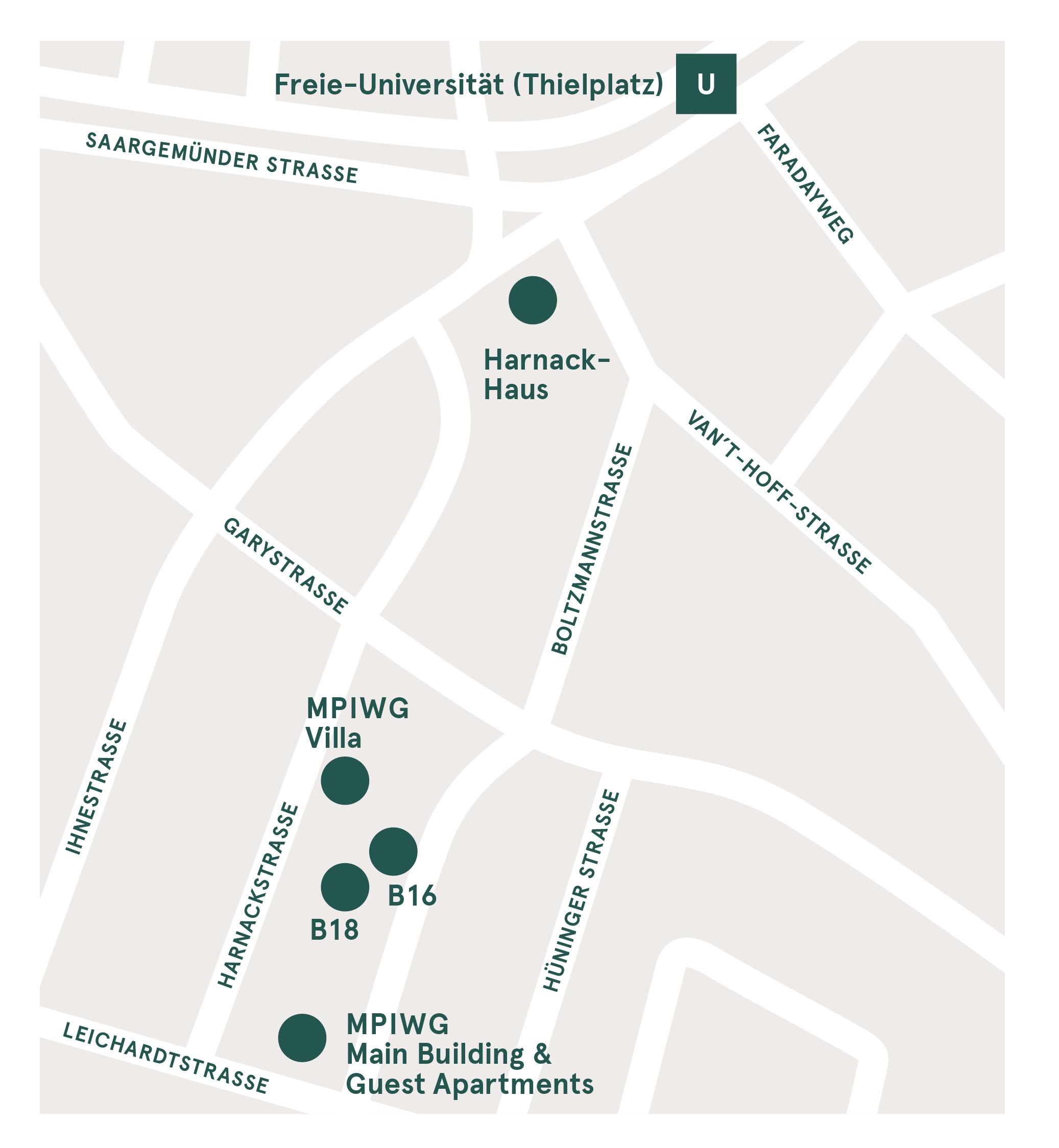 Map of MPIWG Buildings