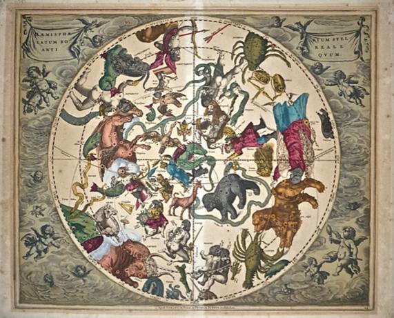 Fig. 3: A. Cellarius’s map of the northern celestial hemisphere, 1660 [1708], echo.mpiwg-berlin.mpg.de.