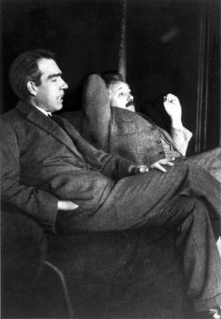 Niels Bohr and Albert Einstein, 1925. Source: Wikimedia Commons