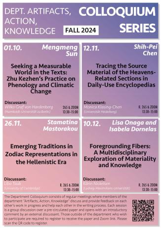 poster with background color rosa fading to lilac showing four events