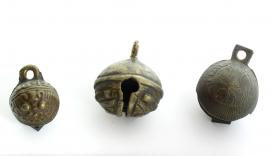 Three small bells, probably Afghanistan, ca. 1900. Inv. No. 1980-13. Photo Deutsches Museum Archives.