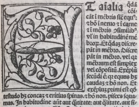 Beginning of Avicenna’s commentary (medieval Latin translation by Michael Scot) on Aristotle’s De animalibus Source: Printed edition, Venice, 1508