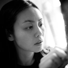 black/ white picture of Vivian Xu