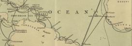 Close up of Atlantic telegraph systems in Charles Bright, Submarine Telegraphs: Their History, Construction, and Working (London: Crosby Lockwood and Son, 1898), 208.