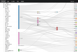 A Sankey diagram of the provincial level classification categories