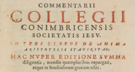Front cover of Coimbra Commentaries (1592–1606).