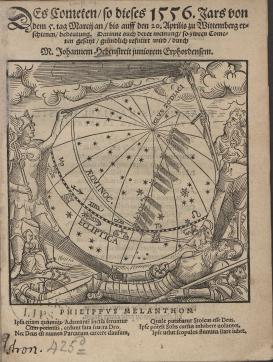 Frontispiece of Herbenstreit's tract on the comet 1556