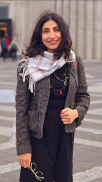Zahra Abbasi posing in an urban environment