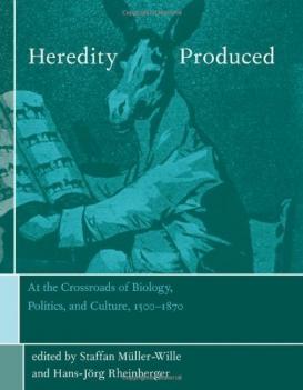 book cover: Staffan Müller-Wille, Hans-Jörg Rheinberger: Heredity Produced. At the Crossroads of Biology, Politics and Culture, 1500-1870 (2007)
