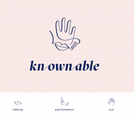 the pink and blue logo of the kn/own/able project