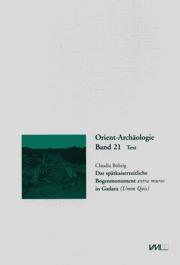 book cover: Claudia Bührig: Das spätkaiserzeitliche Bogenmonument 'extra muros' in Gadara (Umm Qais) (2008)