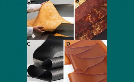 images of four different types of artificial leather