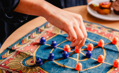 Indian board game Pretwa. Source: Sandra Prengel, 2024.