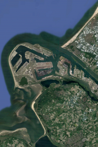 Satellite view of the Rotterdam