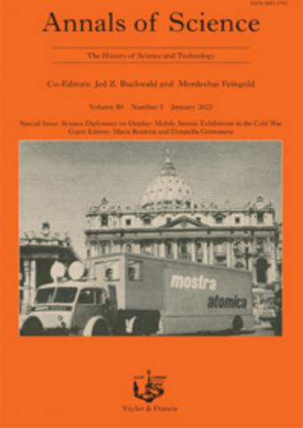book cover: Rentetzi/ Germanese: Science Diplomacy on Display. Mobile Atomic Exhibitions in the Cold War (2023)