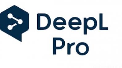 blue logo of DeepL