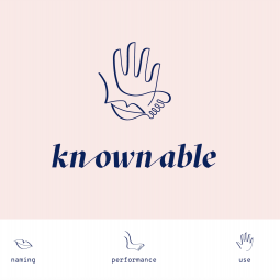 the pink and blue logo of the kn/own/able project