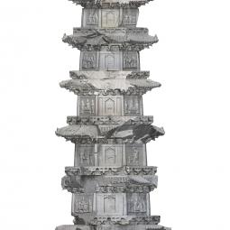 Orthographic image of the Zhakou White Pagoda