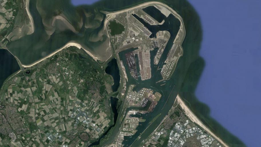 Satellite view of Rotterdam