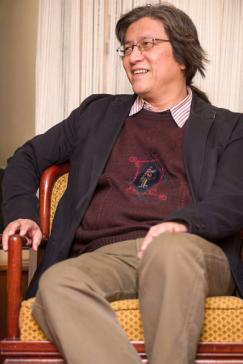 Daiwie Fu, sitting in an armchair